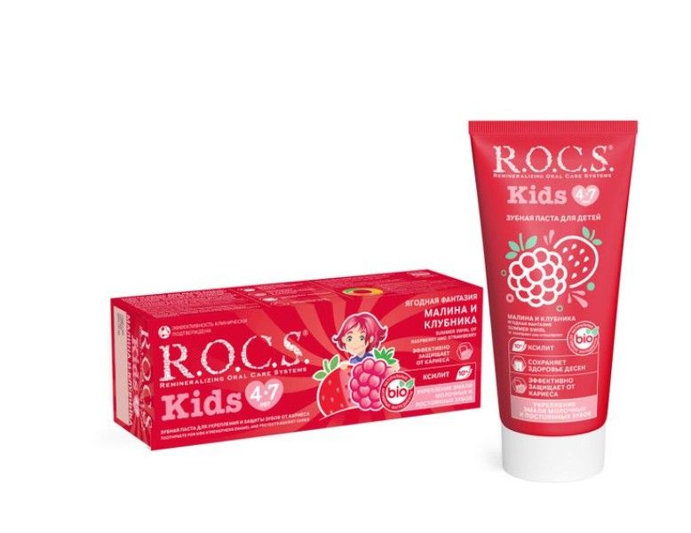 фото упаковки ROCS Kids Зубная паста детская Ягодная фантазия